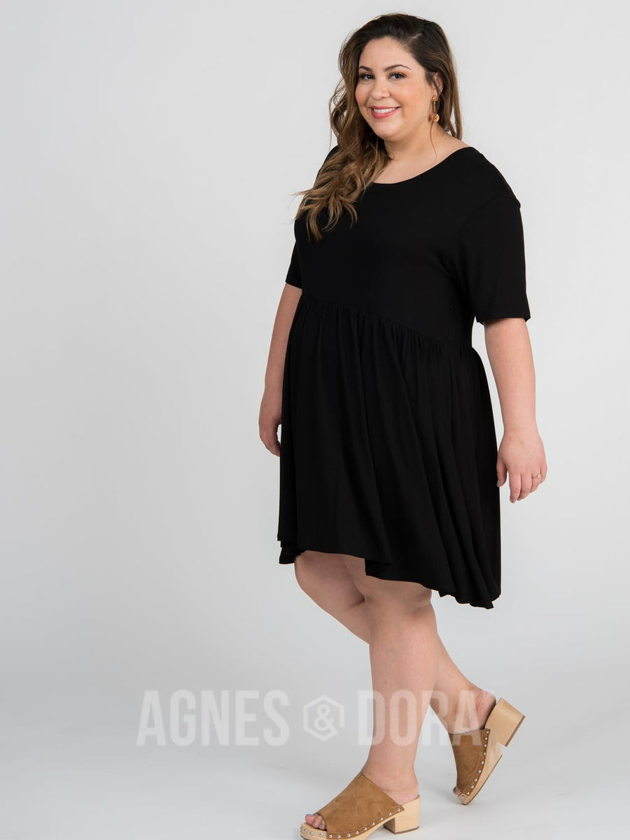 Agnes Dora Modern Tunic Dress in Black Shop Agnes Dora with