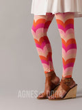 Agnes & Dora™ Leggings Scallop Stripe in Pink