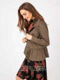 Agnes & Dora™ Peplum Jacket Olive