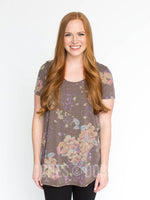 Agnes & Dora™ Everyday Tee Burgundy Floral