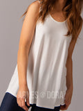 Agnes & Dora™ Essential Tank Scoop Neck Ivory