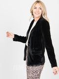 Agnes & Dora™ Blazer Black - Stretch Velvet