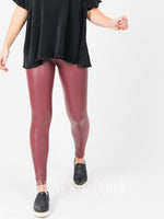 Agnes & Dora™ Leggings Pleather Oxblood