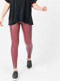 Agnes & Dora™ Leggings Pleather Oxblood