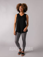 Agnes & Dora™ Essential Tank V-Neck in Black