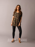 Agnes & Dora™ Boat Neck Tee Stone Camo