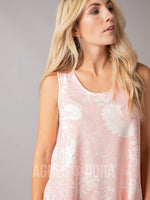 Agnes & Dora™ Essential Tank Coral/Pink/Ivory Floral