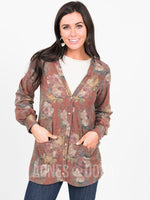 Agnes & Dora™ Blouson Essential Cardigan Rust Floral