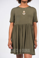 Agnes & Dora™ Modern Tunic Dress Olive