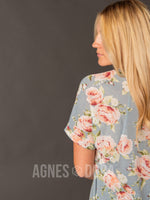 Agnes & Dora™ Love Top Chambray/Peach Floral