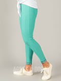 Agnes & Dora™ Knit Jeggings Turquoise  (reenforced elastic waistband)