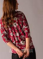 Agnes & Dora™ Dolman Tunic Cherry Floral