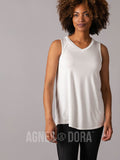 Agnes & Dora™ Essential Tank V-Neck Ivory