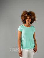 Agnes & Dora™ Cut Out Neckline Tee Mint