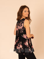 Agnes & Dora™ Sleeveless Muse Black/Blush Floral