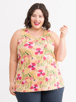 Agnes & Dora™ Essential Tank V-Neck Full Bloom