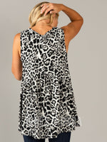 Agnes & Dora™ Muse Tank Grey Leopard