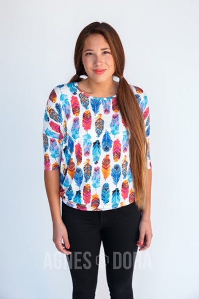 Agnes & Dora™ Take Flight Bright Dolman Tunic