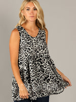 Agnes & Dora™ Muse Tank Grey Leopard