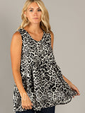 Agnes & Dora™ Muse Tank Grey Leopard