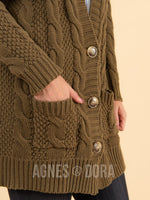 Agnes & Dora™ Boyfriend Cardigan Olive