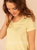 Agnes & Dora™ Everyday Tee Yellow/Ivory Stripe