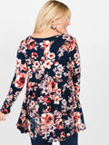 Agnes & Dora™ Muse Top Long Sleeve Navy 9 Floral