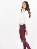 Agnes & Dora™ Button Down Tie Front Long Sleeve White