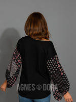 Agnes & Dora™ Chelsea Top Black with Black Boho