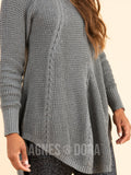 Agnes & Dora™ Cable Pullover Gray