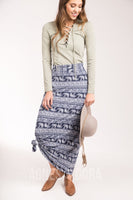 Agnes & Dora™ Maxi Skirt Elephant in the Room Navy