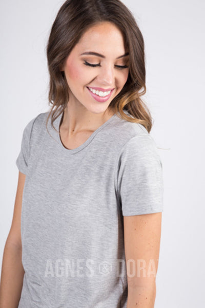 Agnes & Dora™ Basic Tee Heather Grey