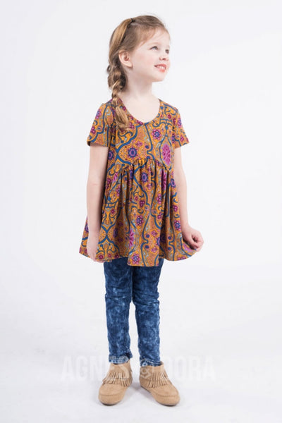 Agnes & Dora™ Kid Muse Top Flourish and Fanfare Gold Berry