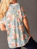 Agnes & Dora™ Love Top Chambray/Peach Floral