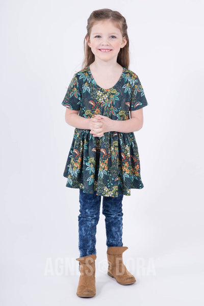 Agnes & Dora™ Kid Muse Top Free Bird Slate