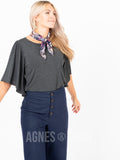 Agnes & Dora™ Country Road Top Charcoal