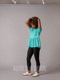 Agnes & Dora™ Relaxed Ruffle Tee Seafoam