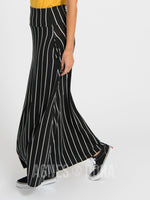 Agnes & Dora™ Maxi Skirt Pocket B&W Pin Stripe