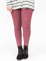 Agnes & Dora™ Jeggings Distressed Venetian Red