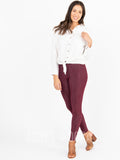 Agnes & Dora™ Knit Jegging Wine (reenforced elastic waistband)