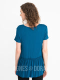 Agnes & Dora™ Relaxed Ruffle Tee Teal