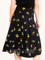 Agnes & Dora™ Side Sash Skirt Petite Bouquet - Vintage Black