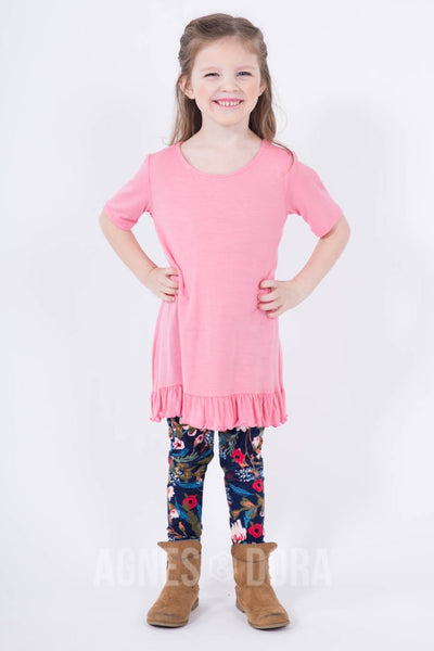 Agnes & Dora™ Kid Ruffle Tunic Light Coral