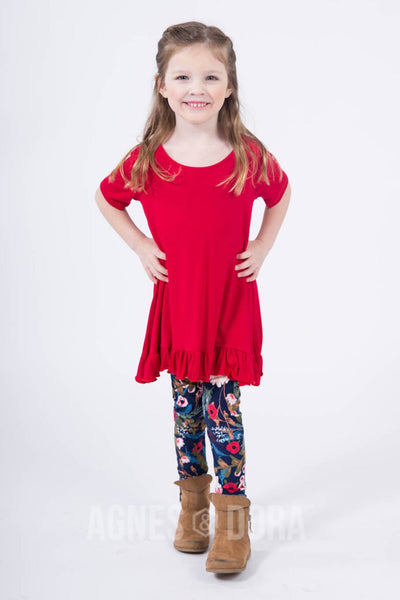 Agnes & Dora™ Kid Ruffle Tunic Ruby