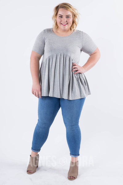 Agnes & Dora™ Muse Top in Heather Grey