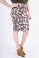 Agnes & Dora™ Pencil Skirt in Mehndi Sprinkle Sage and Rust