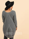 Agnes & Dora™ Cable Pullover Gray