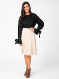 Agnes & Dora™ Bow Sleeve Sweatshirt Black