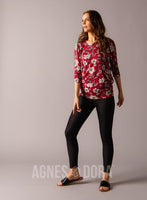 Agnes & Dora™ Dolman Tunic Cherry Floral