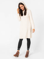 Agnes & Dora™ Effortless Hooded Dress Heathered Oatmeal